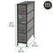 mDesign Narrow Dresser Storage Tower Stand with 4 Fabric Drawers,